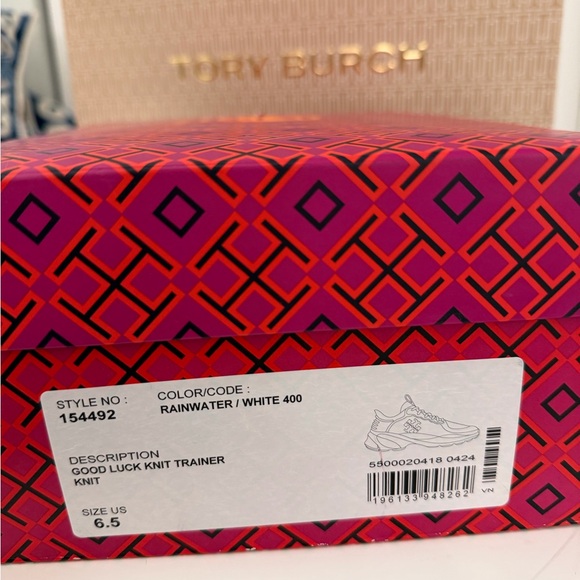 Tory Burch Light Blue and Cream Sneakers - Picture 3 of 6